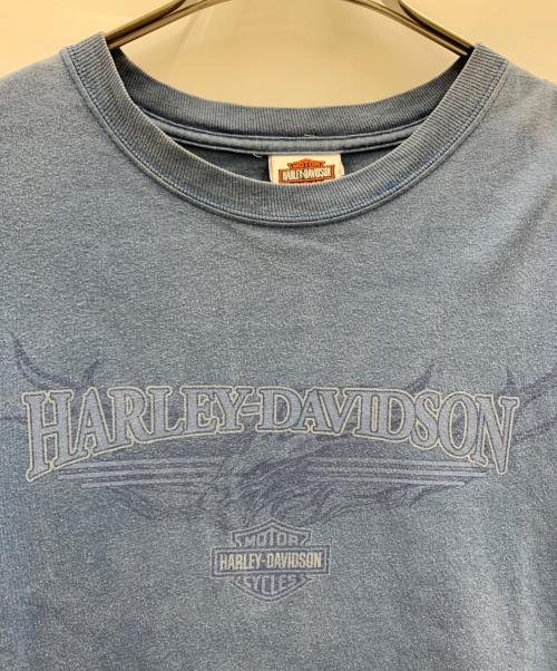 HARLEY-DAVIDSON（ハーレーダビッドソン）HARLEY-DAVIDSON (ハーレーダビッドソン) HARLEY-DAVIDSON　半袖Tシャツ ブルー サイズ:不明の古着・服飾アイテム