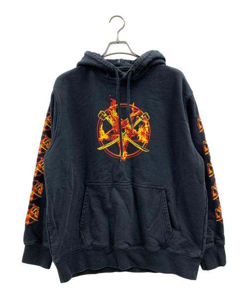 PALACE（パレス）PALACE (パレス) PALACE　プルオーバーパーカー ブラック サイズ:XLの古着・服飾アイテム