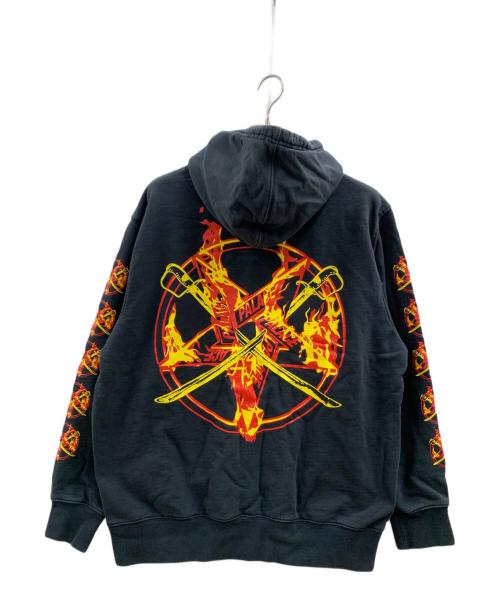 PALACE（パレス）PALACE (パレス) PALACE　プルオーバーパーカー ブラック サイズ:XLの古着・服飾アイテム