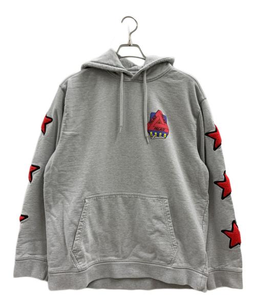 PALACE（パレス）PALACE (パレス) PALACE　プルオーバーパーカー ライトグレー サイズ:XLの古着・服飾アイテム