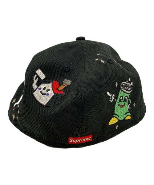 New Era（ニューエラ）New Era (ニューエラ) Supreme (シュプリーム) New Era　	Supreme　キャップ ブラック サイズ:7 3/8(58.7cm)の古着・服飾アイテム