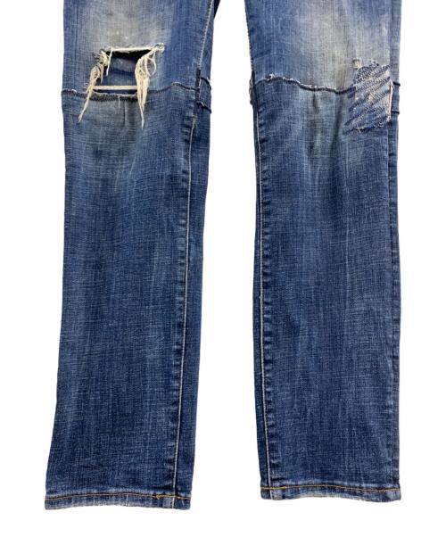 DSQUARED2（ディースクエアード）DSQUARED2 (ディースクエアード) DSQUARED2　ダメージ加工デニムパンツ インディゴ サイズ:34の古着・服飾アイテム