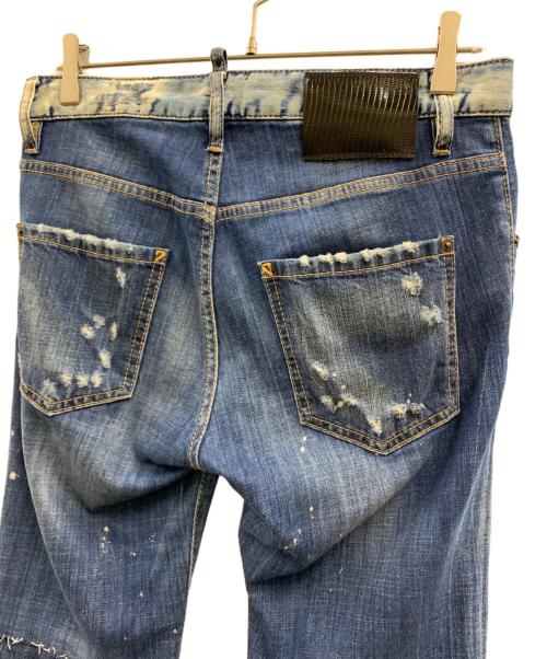 DSQUARED2（ディースクエアード）DSQUARED2 (ディースクエアード) DSQUARED2　ダメージ加工デニムパンツ インディゴ サイズ:34の古着・服飾アイテム