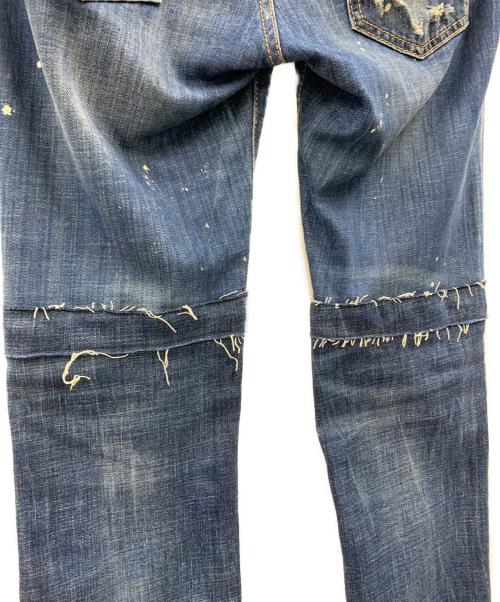 DSQUARED2（ディースクエアード）DSQUARED2 (ディースクエアード) DSQUARED2　ダメージ加工デニムパンツ インディゴ サイズ:34の古着・服飾アイテム