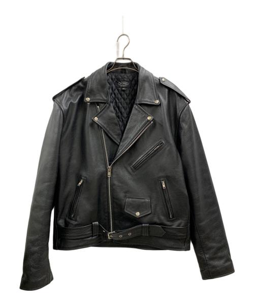 HORN WORKS（ホーンワークス）HORN WORKS (ホーンワークス) HORN WORKS　ダブルライダースジャケット ブラック サイズ:6Lの古着・服飾アイテム