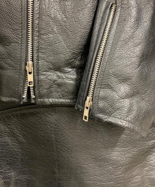 HORN WORKS（ホーンワークス）HORN WORKS (ホーンワークス) HORN WORKS　ダブルライダースジャケット ブラック サイズ:6Lの古着・服飾アイテム