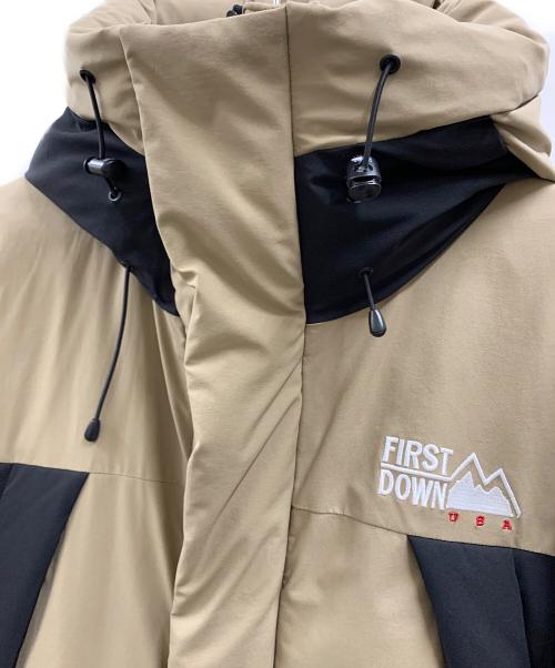 FIRST DOWN（ファーストダウン）FIRST DOWN (ファーストダウン) FIRST DOWN　ダウンジャケット ブラウン サイズ:Lの古着・服飾アイテム
