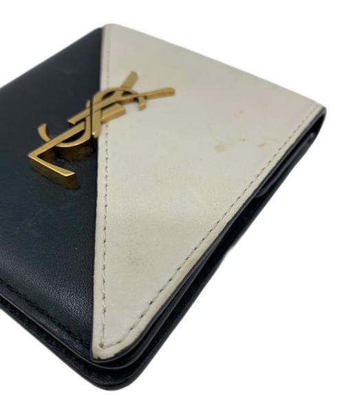 Saint Laurent Paris（サンローランパリ）Saint Laurent Paris (サンローランパリ) Saint Laurent Paris　コインケース ブラック×ベージュの古着・服飾アイテム