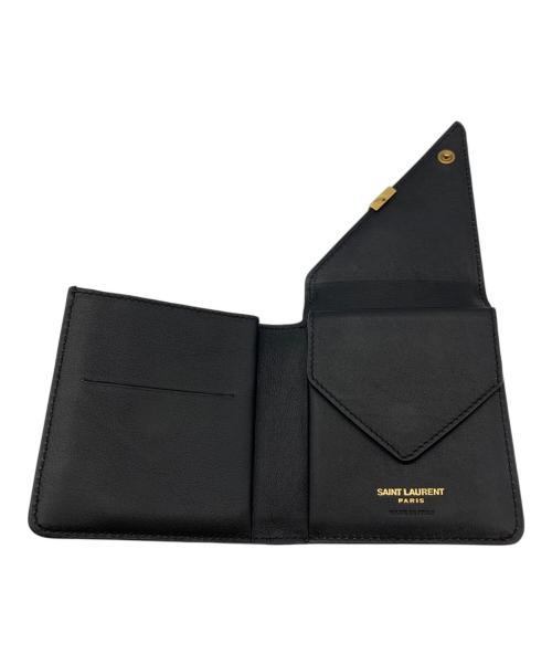 Saint Laurent Paris（サンローランパリ）Saint Laurent Paris (サンローランパリ) Saint Laurent Paris　コインケース ブラック×ベージュの古着・服飾アイテム