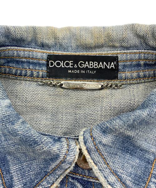 DOLCE & GABBANA（ドルチェ＆ガッバーナ）DOLCE & GABBANA (ドルチェ＆ガッバーナ) DOLCE & GABBANA　デニムジャケット ブルー サイズ:36の古着・服飾アイテム
