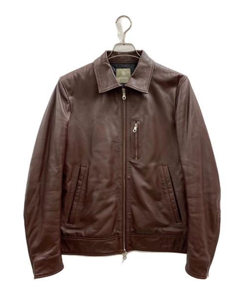 nano&co（ナノアンドコー）nano&co (ナノアンドコー) nano&co レザージャケット ブラウン サイズ:Mの古着・服飾アイテム