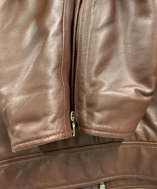 nano&co（ナノアンドコー）nano&co (ナノアンドコー) nano&co レザージャケット ブラウン サイズ:Mの古着・服飾アイテム
