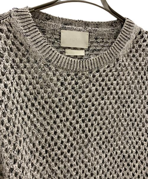 YOKE（ヨーク）YOKE (ヨーク) YOKE 厚手ニット ホワイト×ブラック サイズ:2の古着・服飾アイテム