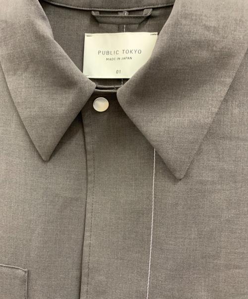 PUBLIC TOKYO（パブリックトウキョウ）PUBLIC TOKYO (パブリックトウキョウ) PUBLIC TOKYO　半袖シャツ チャコールグレー サイズ:1の古着・服飾アイテム