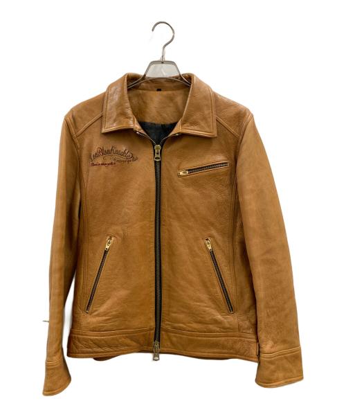 LowBlowKnuckle（ロウブロウナックル）LowBlowKnuckle (ロウブロウナックル) LowBlowKnuckle　レザージャケット ブラウン サイズ:Lの古着・服飾アイテム