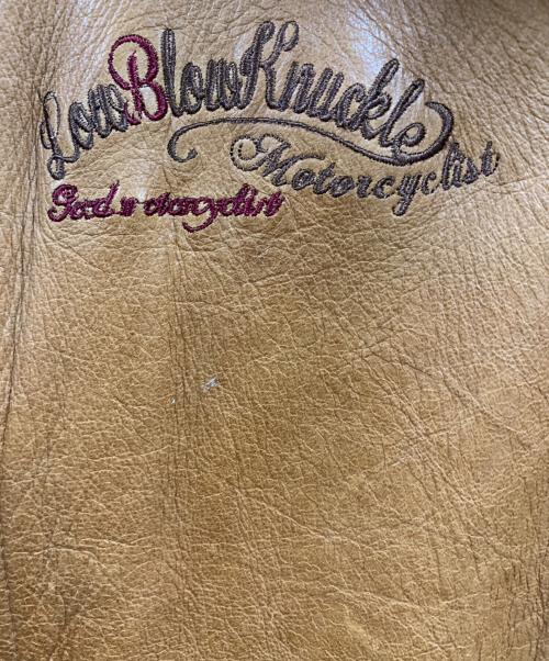 LowBlowKnuckle（ロウブロウナックル）LowBlowKnuckle (ロウブロウナックル) LowBlowKnuckle　レザージャケット ブラウン サイズ:Lの古着・服飾アイテム