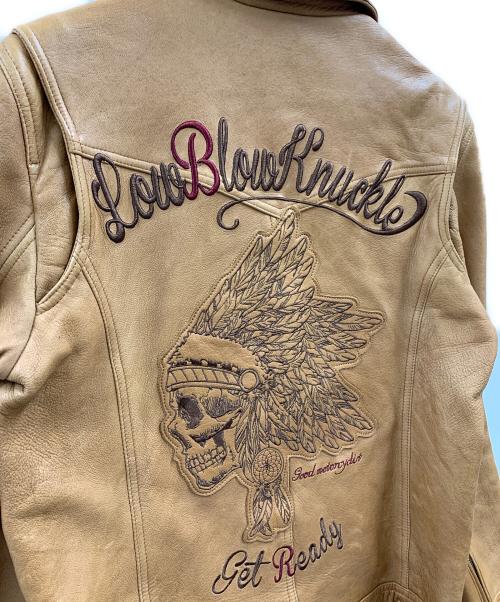 LowBlowKnuckle（ロウブロウナックル）LowBlowKnuckle (ロウブロウナックル) LowBlowKnuckle　レザージャケット ブラウン サイズ:Lの古着・服飾アイテム