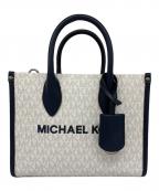MICHAEL KORSマイケル・コース）の古着「MICHAEL KORS　2WAYショルダーバッグ」｜ホワイト×ネイビー