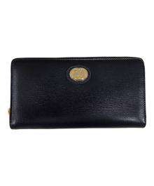 GUCCI（グッチ）の古着「長財布 ラウンドファスナー マリーナ」｜ブラック