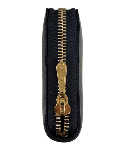 GUCCI（グッチ）GUCCI (グッチ) 長財布 ラウンドファスナー マリーナ ブラックの古着・服飾アイテム