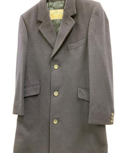 Aquascutum（アクアスキュータム）Aquascutum (アクアスキュータム) Aquascutum　カシミヤコート ネイビー サイズ:38の古着・服飾アイテム