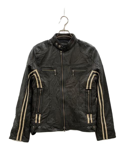 Haruf Halo rusty future（ハルフ ヘイロー ラスティー フューチャー）Haruf Halo rusty future (ハルフ ヘイロー ラスティー フューチャー) Haruf Halo rusty future　ラムレザージャケット ブラック サイズ:Lの古着・服飾アイテム