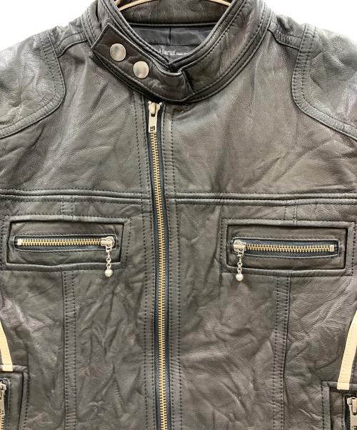 Haruf Halo rusty future（ハルフ ヘイロー ラスティー フューチャー）Haruf Halo rusty future (ハルフ ヘイロー ラスティー フューチャー) Haruf Halo rusty future　ラムレザージャケット ブラック サイズ:Lの古着・服飾アイテム