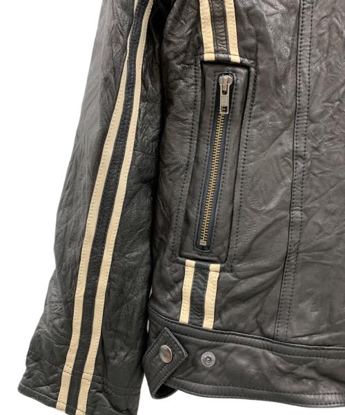 Haruf Halo rusty future（ハルフ ヘイロー ラスティー フューチャー）Haruf Halo rusty future (ハルフ ヘイロー ラスティー フューチャー) Haruf Halo rusty future　ラムレザージャケット ブラック サイズ:Lの古着・服飾アイテム