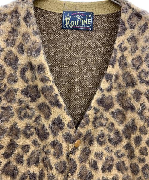 ROUTINE（ルーティン）ROUTINE (ルーティン) ROUTINE モヘアカーディガン ブラウン サイズ:FREEの古着・服飾アイテム