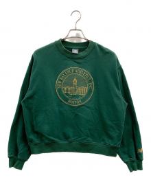 NEW BALANCE（ニューバランス）の古着「NEW BALANCE　フレンチテリーオーバーサイズドCrestクルー」｜グリーン