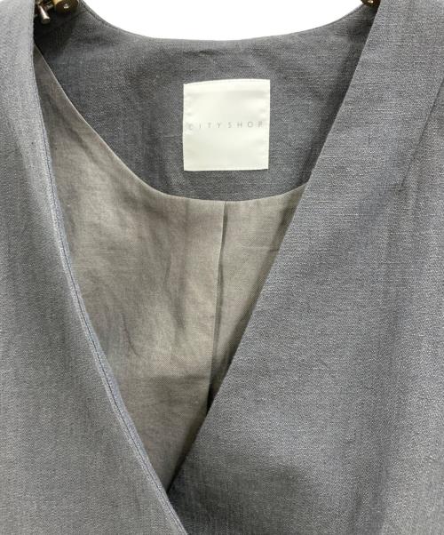 CITYSHOP（シティショップ）CITYSHOP (シティショップ) CITYSHOP　リネンジャケット チャコールグレー サイズ:38の古着・服飾アイテム