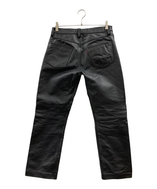 HIDE-STUFF（HIDE-STUFF）HIDE-STUFF (HIDE-STUFF) BEN DAVIS　レザーパンツ ブラック サイズ:W32の古着・服飾アイテム