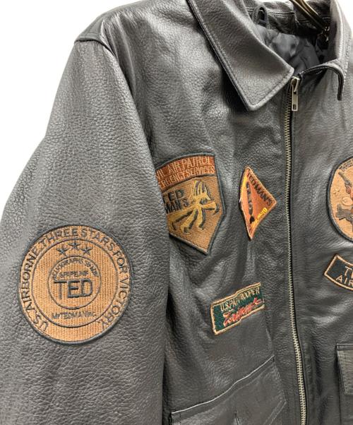 TEDMAN（テッドマン）TEDMAN (テッドマン) TEDMAN　ワッペンレザージャケット ブラック サイズ:4XLの古着・服飾アイテム