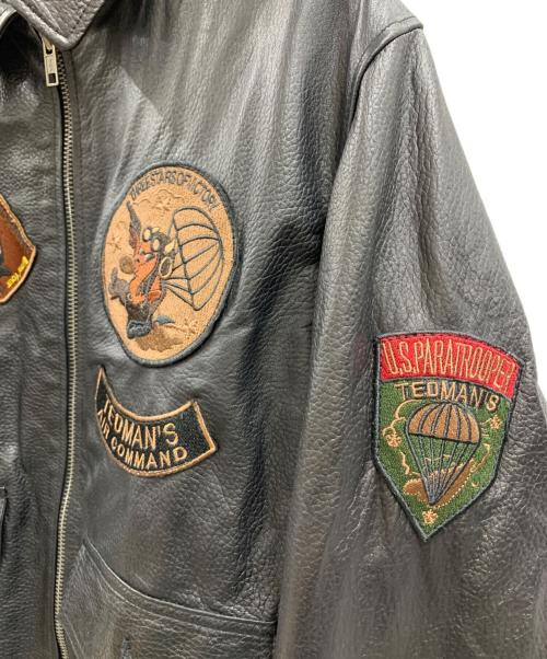 TEDMAN（テッドマン）TEDMAN (テッドマン) TEDMAN　ワッペンレザージャケット ブラック サイズ:4XLの古着・服飾アイテム