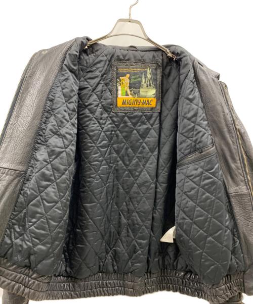 MIGHTY-MAC（マイティーマック）MIGHTY-MAC (マイティーマック) MIGHTY-MAC　ラムレザージャケット ブラック サイズ:Lの古着・服飾アイテム