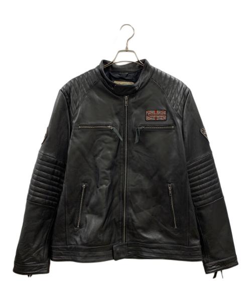 CNPOPANSS（CNPOPANSS）CNPOPANSS (CNPOPANSS) CNPOPANSS レザージャケット ブラック サイズ:4XLの古着・服飾アイテム