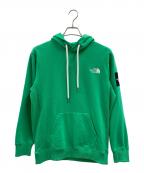THE NORTH FACEザ ノース フェイス）の古着「THE NORTH FACE スクエアロゴフディー」｜グリーン