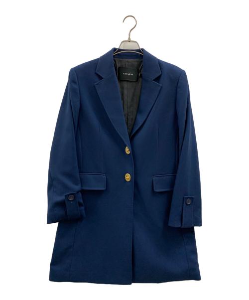 COACH（コーチ）COACH (コーチ) COACH　ターンロックチェスターコート ネイビー サイズ:Sの古着・服飾アイテム