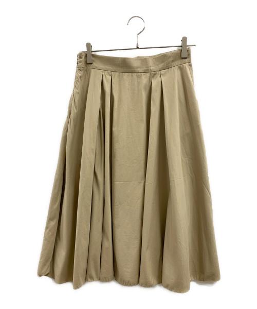 PRADA（プラダ）PRADA (プラダ) PRADA　4タックフレアロングスカート ベージュ サイズ:Sの古着・服飾アイテム