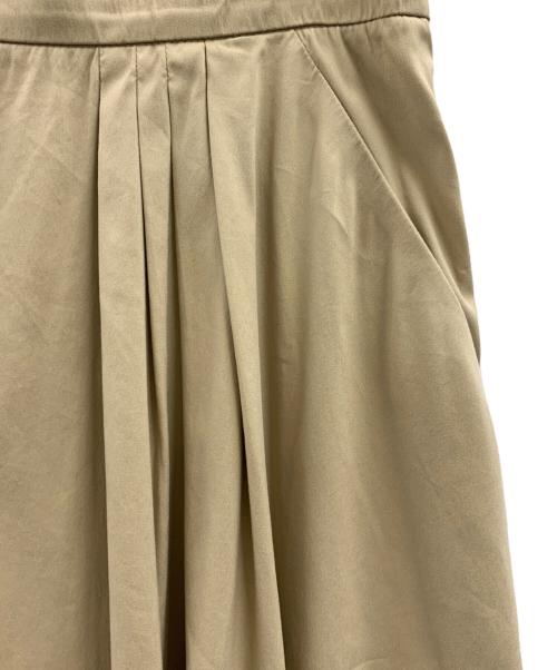 PRADA（プラダ）PRADA (プラダ) PRADA　4タックフレアロングスカート ベージュ サイズ:Sの古着・服飾アイテム