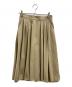 PRADA（プラダ）の古着「PRADA　4タックフレアロングスカート」｜ベージュ