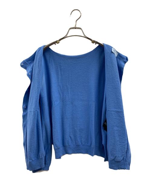 PRADA（プラダ）PRADA (プラダ) PRADA　薄手ニット ブルー サイズ:38の古着・服飾アイテム