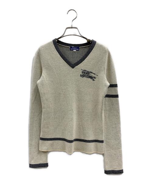 BURBERRY BLUE LABEL（バーバリー ブルー レーベル）BURBERRY BLUE LABEL (バーバリーロンドンブルーレーベル) BURBERRY BLUE LABEL　薄手ニット アイボリー サイズ:38の古着・服飾アイテム