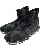 DIESELディーゼル）の古着「DIESEL　ニットハイカットスニーカー」｜ネイビー×ブラック