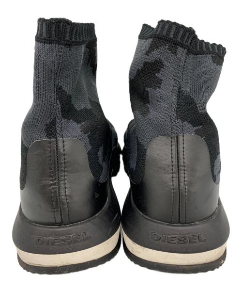 DIESEL（ディーゼル）DIESEL (ディーゼル) DIESEL　ニットハイカットスニーカー ネイビー×ブラック サイズ:28.5ｃｍの古着・服飾アイテム