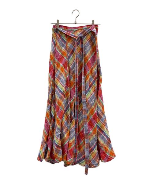 POLO RALPH LAUREN（ポロ・ラルフローレン）POLO RALPH LAUREN (ポロ・ラルフローレン) POLO RALPH LAUREN　巻きスカート レッド サイズ:4の古着・服飾アイテム