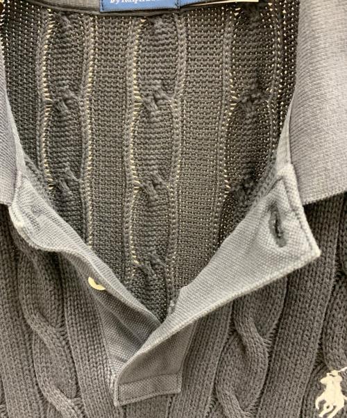 POLO RALPH LAUREN（ポロ・ラルフローレン）POLO RALPH LAUREN (ポロ・ラルフローレン) POLO RALPH LAUREN　半袖ニット グレー サイズ:Mの古着・服飾アイテム