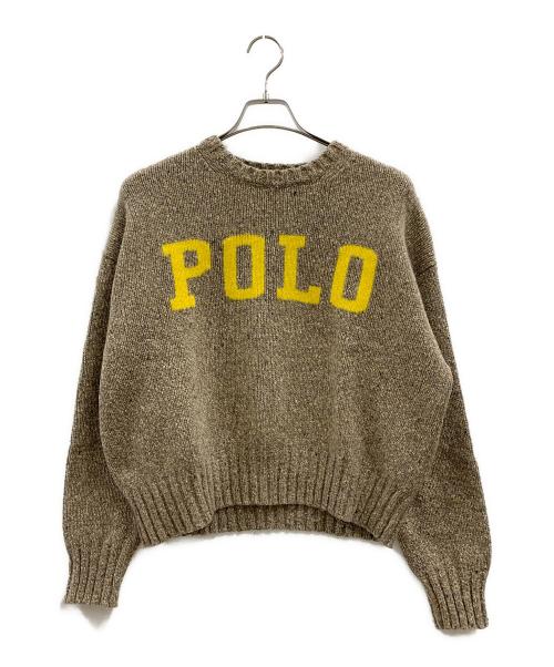POLO RALPH LAUREN（ポロ・ラルフローレン）POLO RALPH LAUREN (ポロ・ラルフローレン) POLO RALPH LAUREN　ロゴニット ブラウン サイズ:XSの古着・服飾アイテム