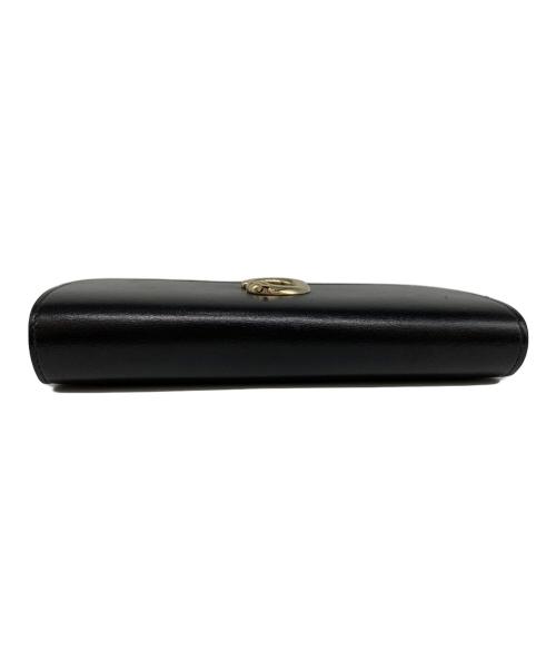 Cartier（カルティエ）Cartier (カルティエ) フラップ付インターナショナル ウォレット ブラックの古着・服飾アイテム