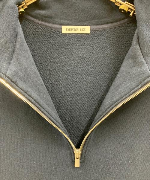 EVERYDAY I LIKE.（エヴリデイ アイ ライク）EVERYDAY I LIKE. (エヴリデイ アイ ライク) EVERYDAY I LIKE.　ハーフジップスウェットドレス ネイビー サイズ:36の古着・服飾アイテム